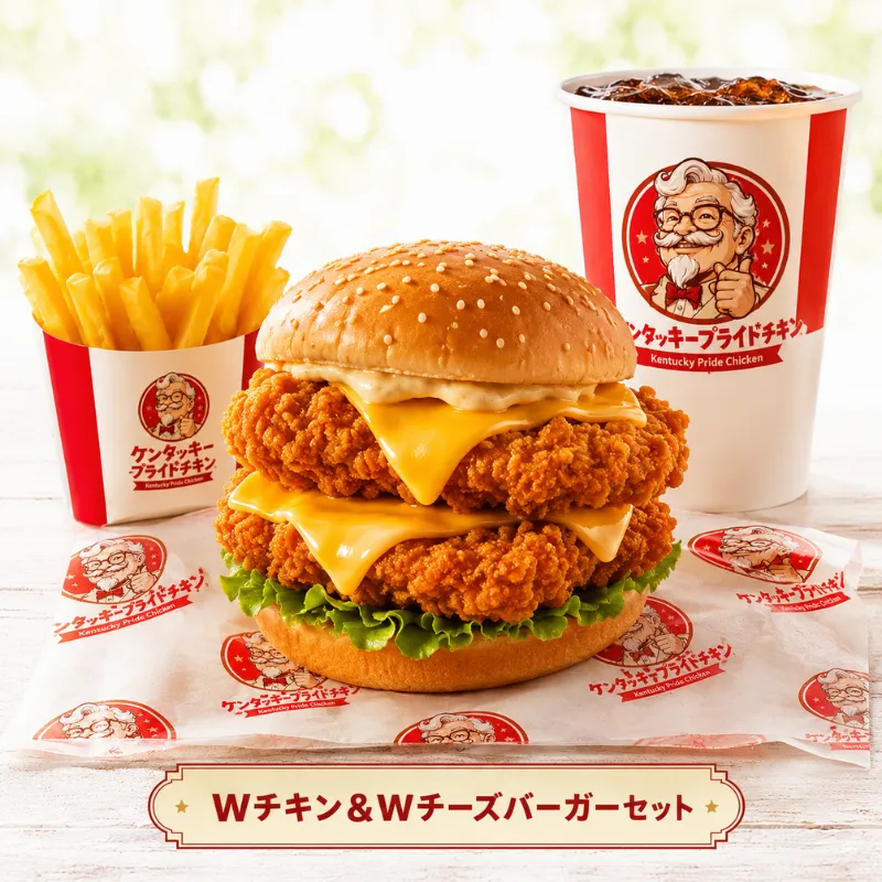 Wチキン＆Wチーズバーガーセット