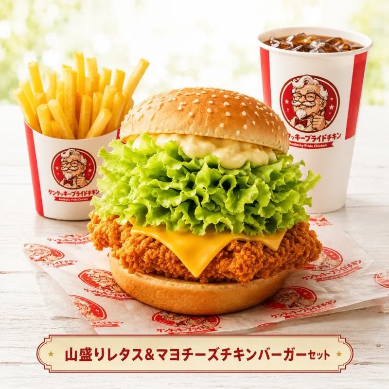 こだわりレタスのチキンバーガーセット